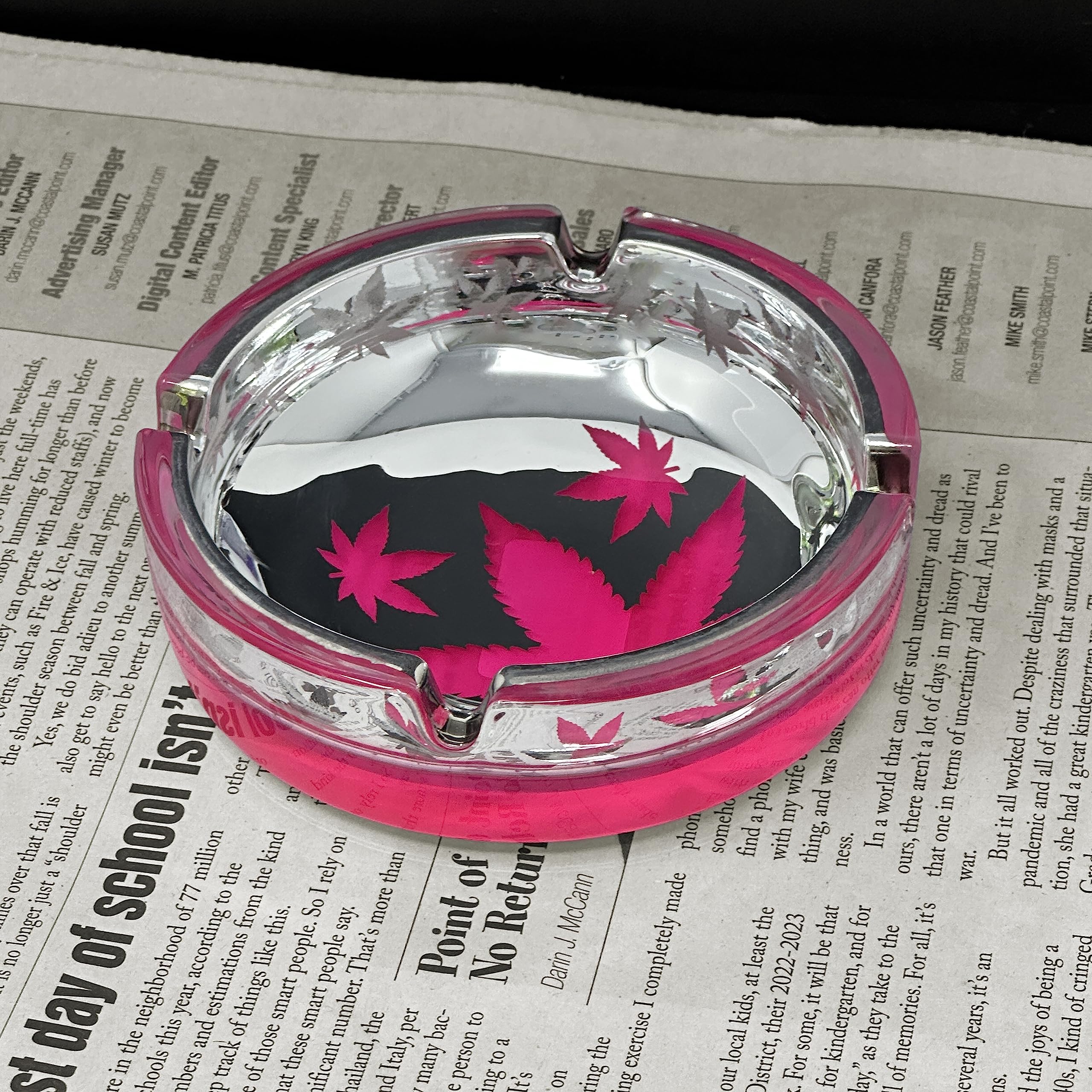 Amazon.com: Creative Glass Ashtray, Featuring Trendy 80s Pink with
